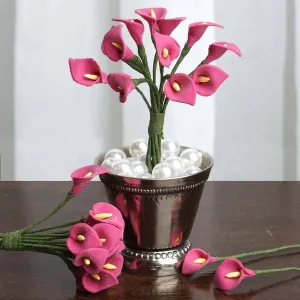 72 Eco Friendly Handmade Fushia Calla Lily Flowers For DIY Home Decor Craft Supplies