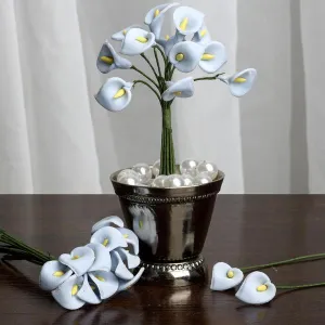 72 Eco Friendly Handmade Light Blue Calla Lily Flowers For DIY Home Decor Craft Supplies