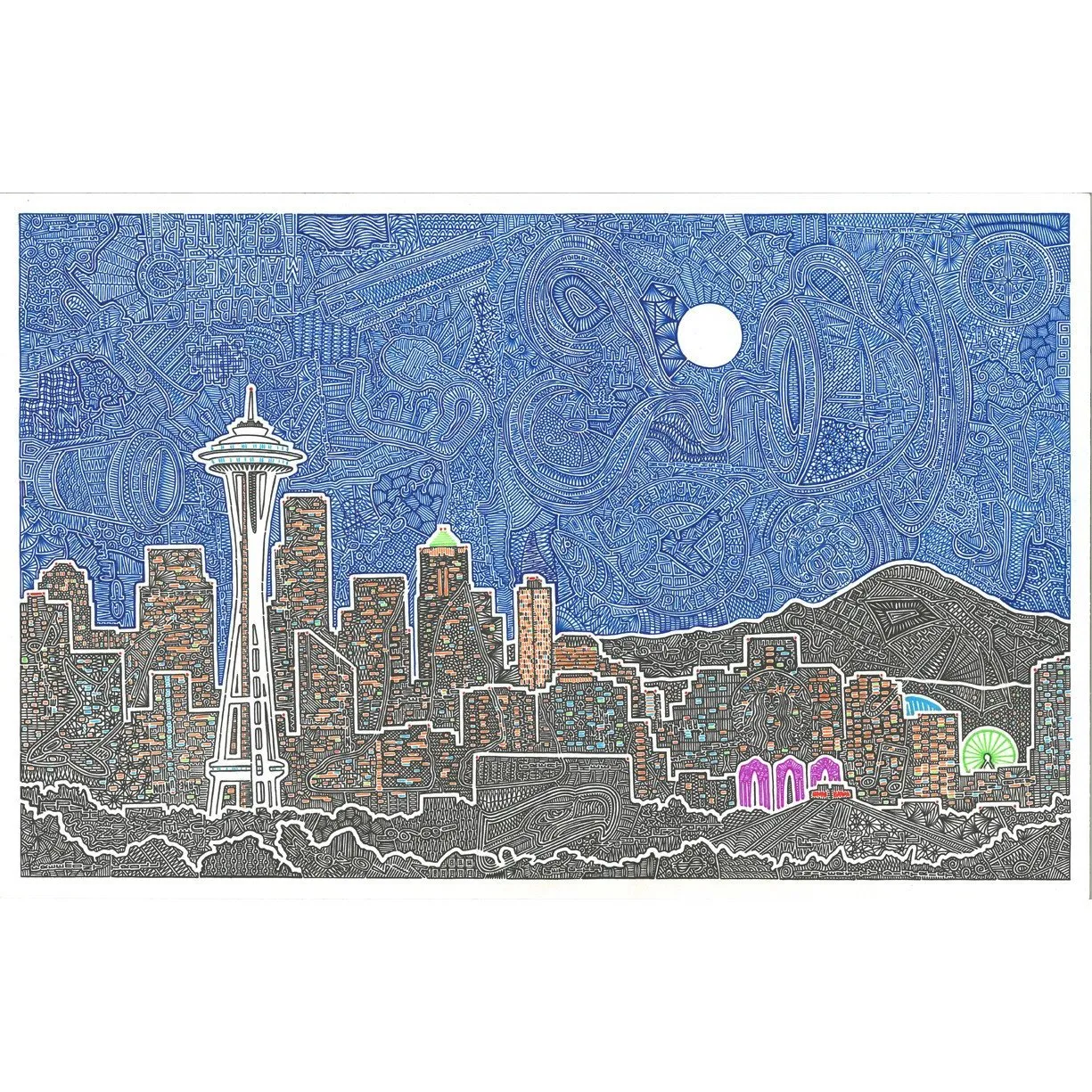 Art Print - Seattle's Night