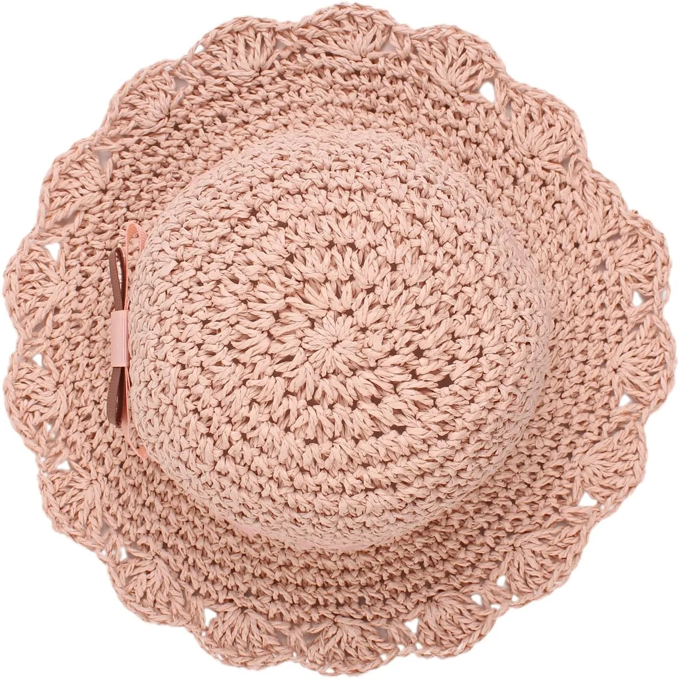 Baby Girl Straw Hat Outdoor Baby Sun Protection Hats Summer Bowknot Beach Cap for Infant Toddler Girls