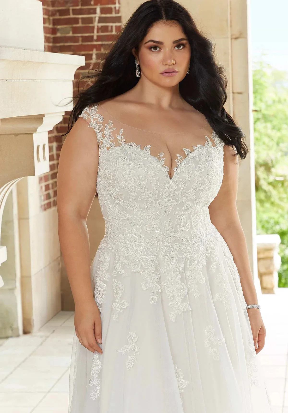 Boho Plus Size Wedding Dresses Scoop Neck Cap Sleeves A-Line Tulle White/Ivory Bridal Gowns vestidos de novia