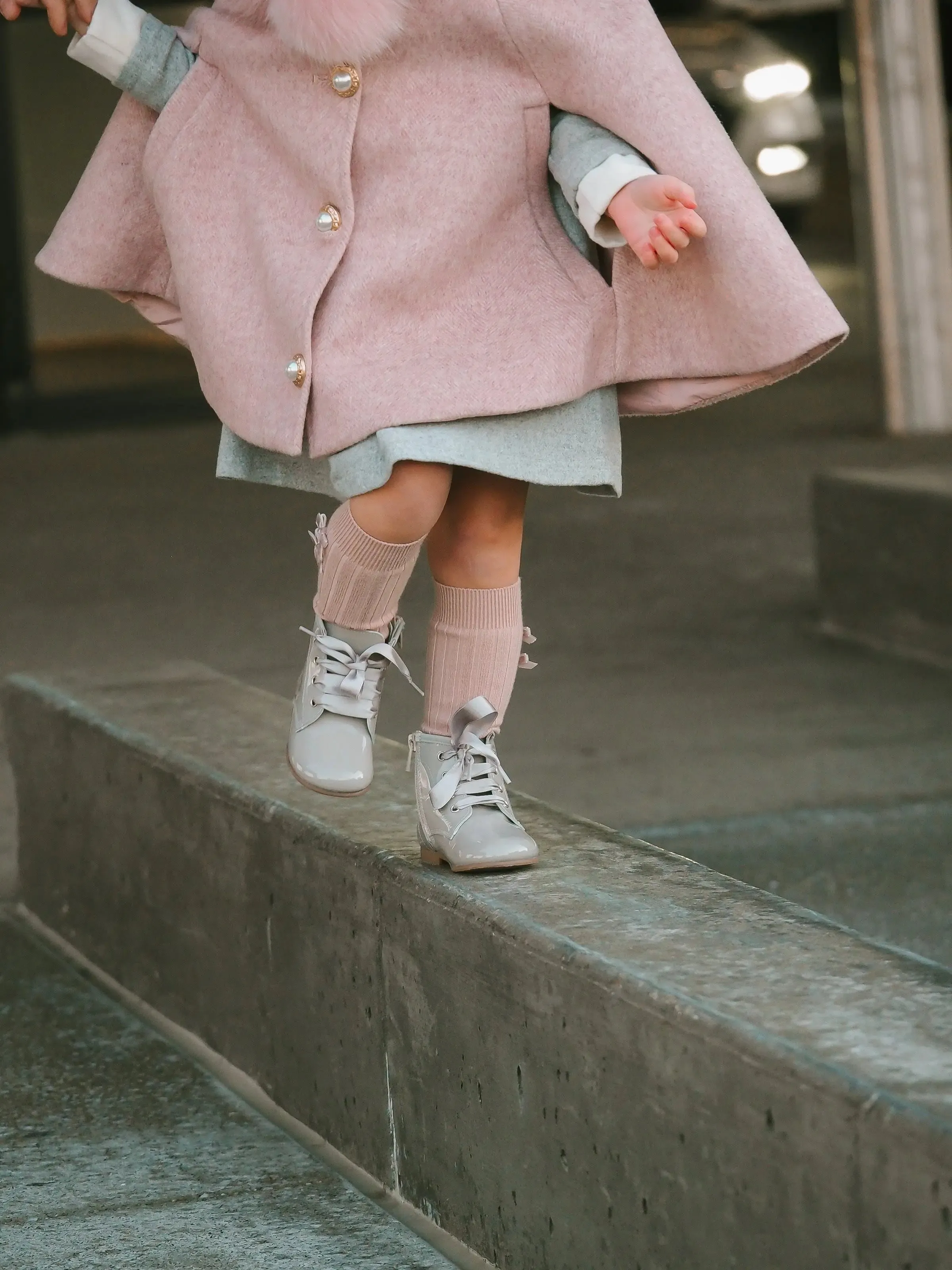 Celina - Grey Patent Leather Boots
