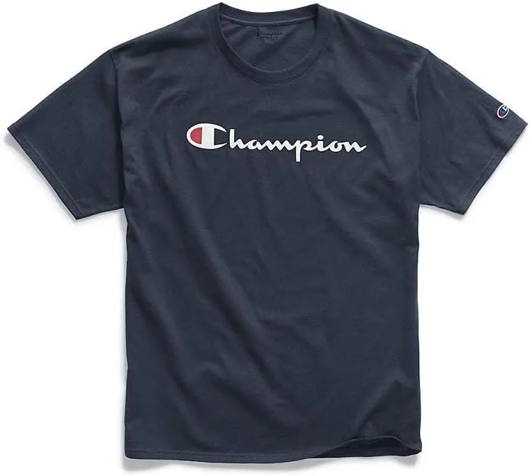 Champion Men's T-shirt, Cotton Midweight Men's Crewneck Tee,t-shirt for Men, Graphic Script