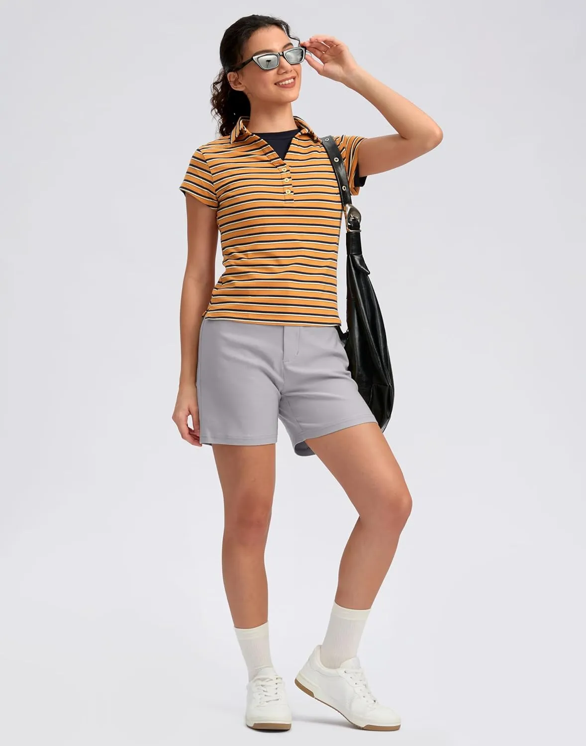 G Gradual 5" Women's Golf Shorts Stretchy Lightweight Outdoor Hiking Shorts with Pockets Shorts for Women Casual Summer