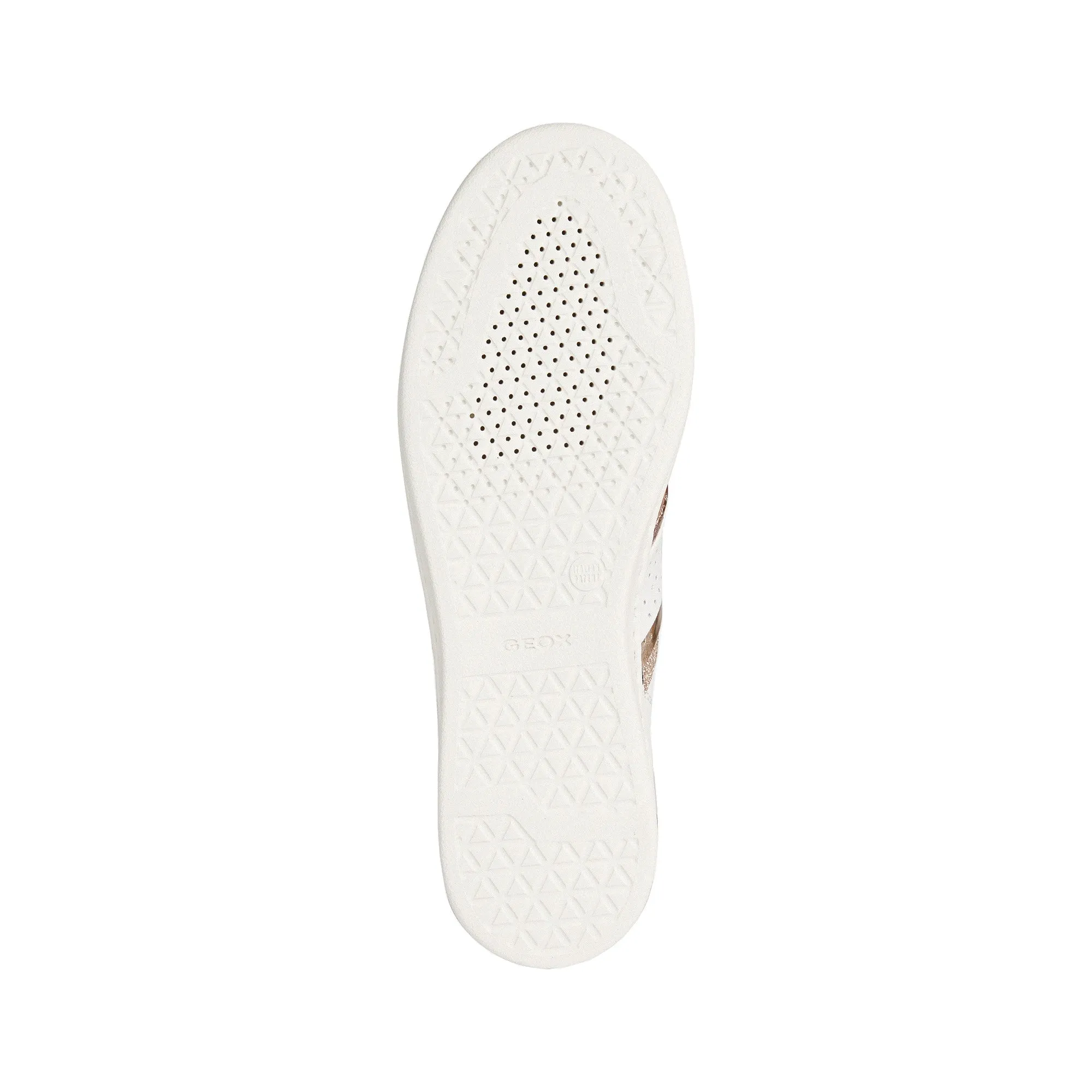 Geox Jaysen Ladies Rose Gold Trim Sneaker