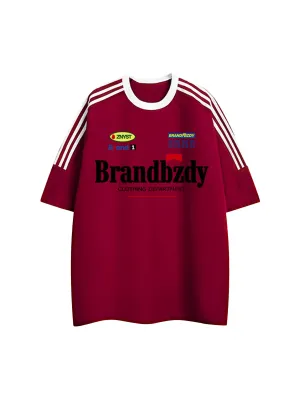 High Street Retro Badge Jersey T-shirt - 2084