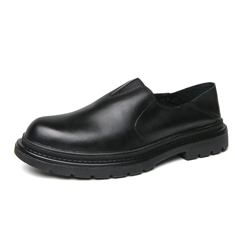 Hnzxzm Fashion Men's Leather Shoes Elegant Thick Soled Leather Shoes Men's Business Office Formal Shoes Oxford Shoe Men's Slip-on Shoe