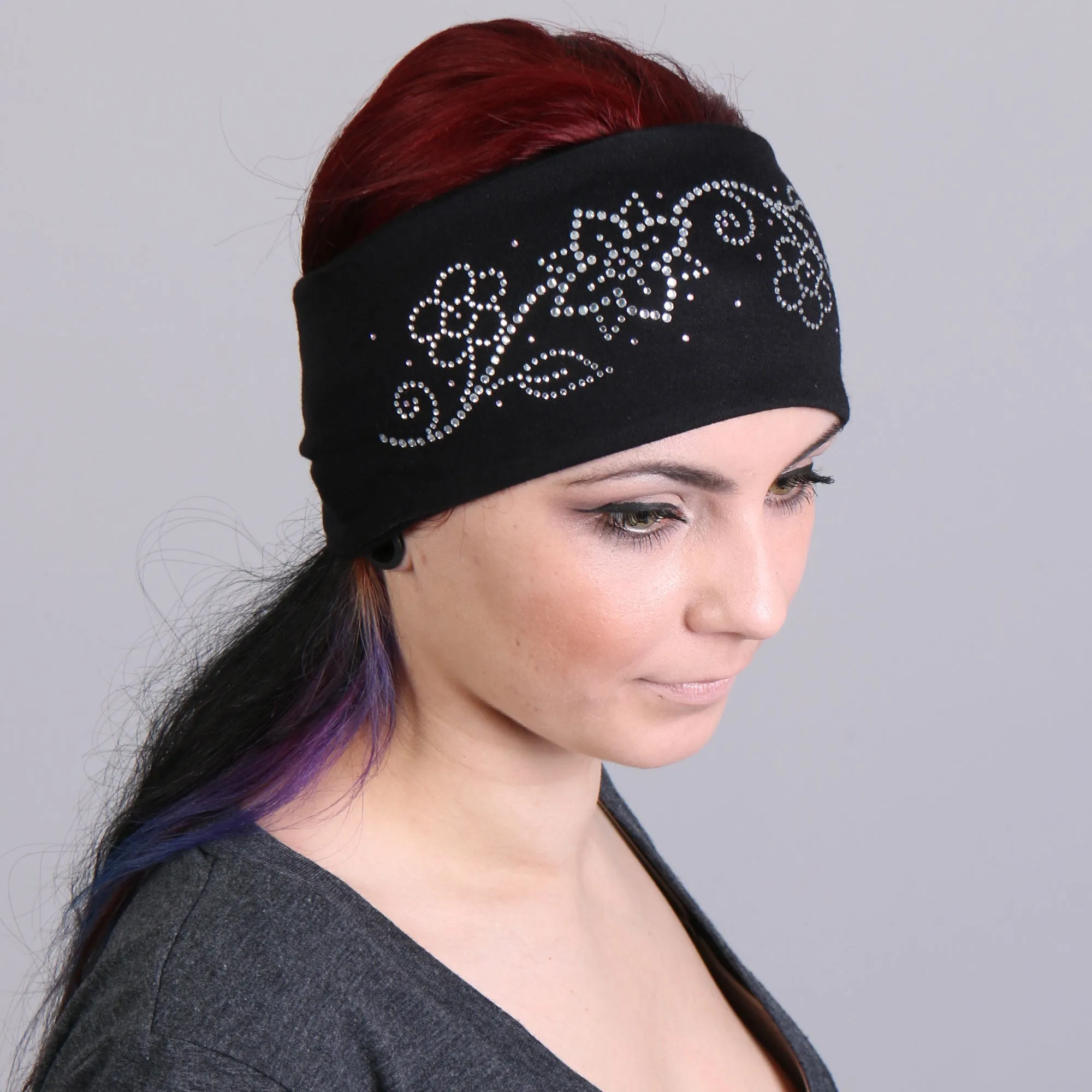 Hot Leathers RWC1005 Original Flowers Bling Head Wraps