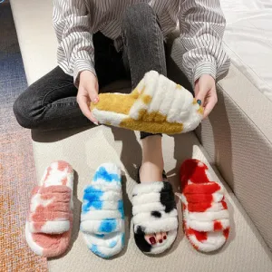 Hot selling thick-soled plush slippers