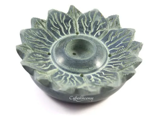 Lotus Soapstone Cone Incense Burner