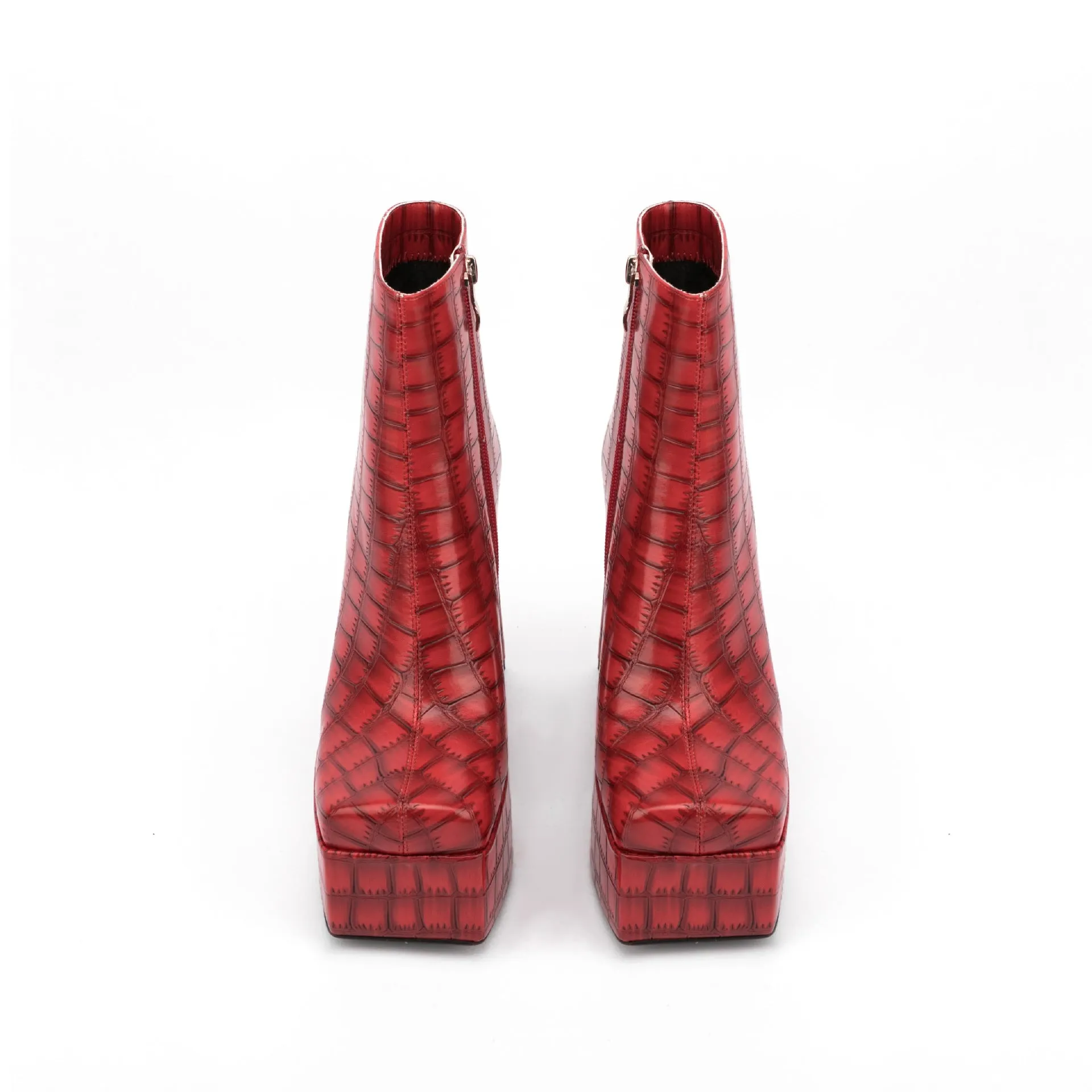 Pre Order:  Stone Pattern High Heel Boots