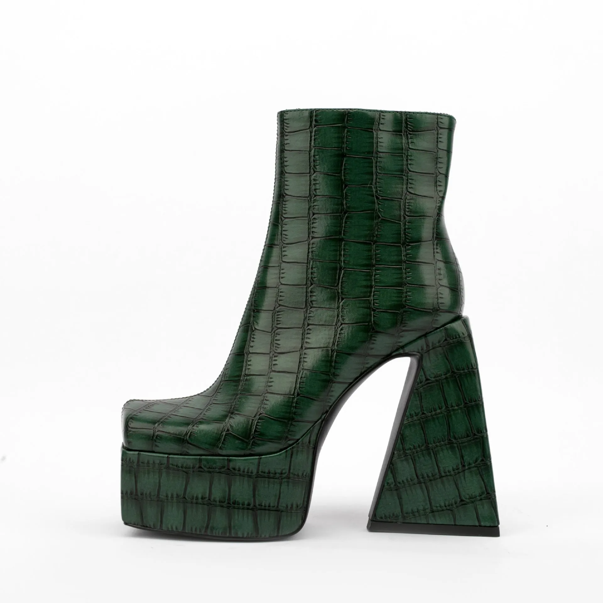 Pre Order:  Stone Pattern High Heel Boots