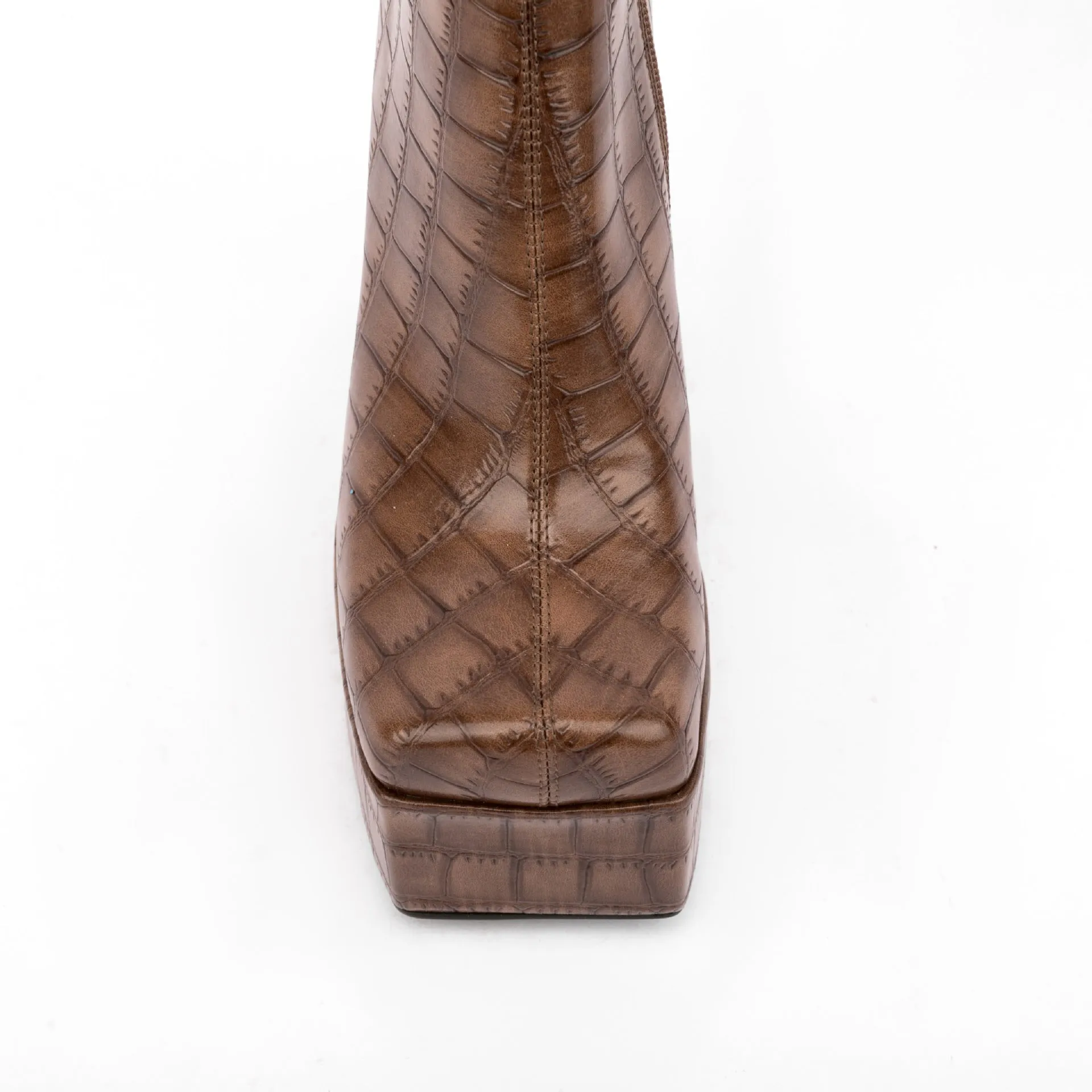 Pre Order:  Stone Pattern High Heel Boots