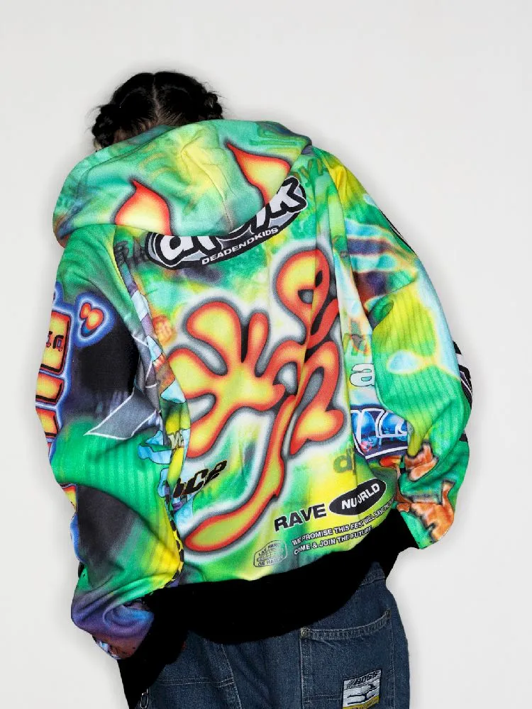 Retro Street Alien Loose Hooded Jacket【s0000010269】
