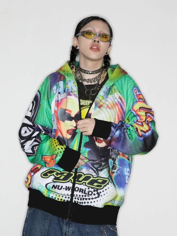Retro Street Alien Loose Hooded Jacket【s0000010269】