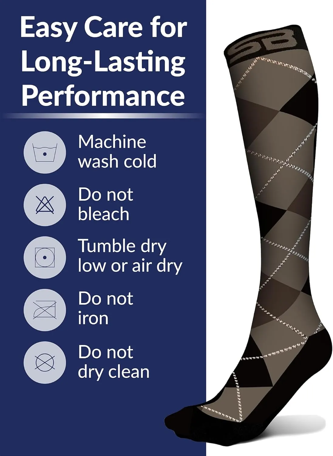 SB SOX Lite Compression Socks for Men & Women (15-20mmHg) ?C Best Compression Socks for Travel, Sports, and Daily Wear - XXL Sizes too!