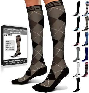 SB SOX Lite Compression Socks for Men & Women (15-20mmHg) ?C Best Compression Socks for Travel, Sports, and Daily Wear - XXL Sizes too!